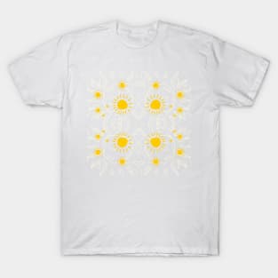 seamless pattern tile with sun vector T-Shirt